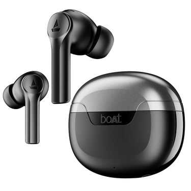boAt Airdopes 300 TWS Earbuds with Cinematic Spatial Audio, 50Hrs Playtime, AI-ENx Quad Mics, Fast Charge, App Support, Low Latency & Bluetooth v5.3